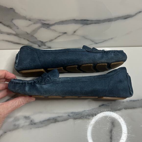J. Jill Women's Blue Suede Driving Moccasin Driving Loafers Sz 9 Classic Fall - Picture 7 of 8